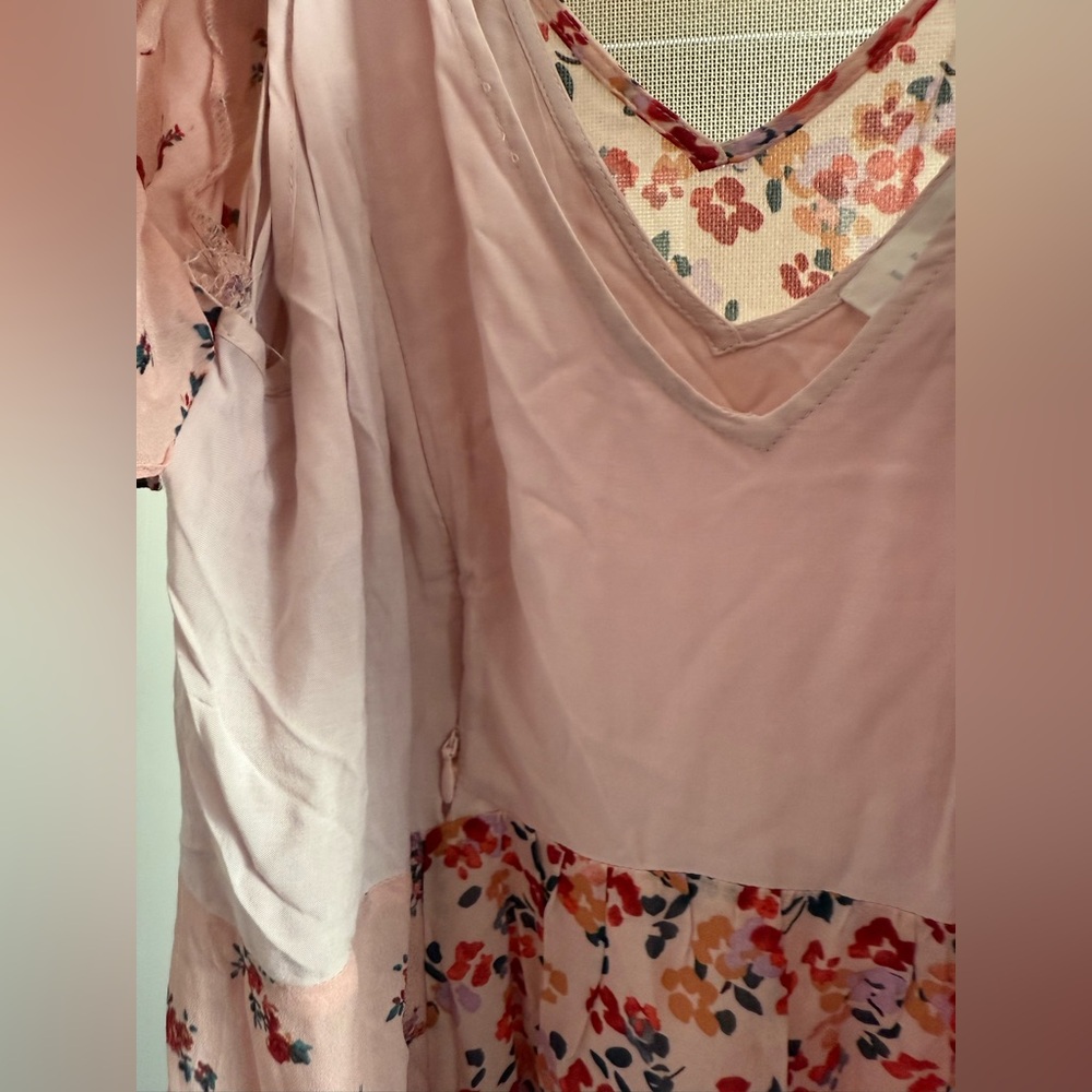 Luxe by Seraphine Pink Floral Maxi Maternity Dress (Sz 4) - Picture 3 of 4